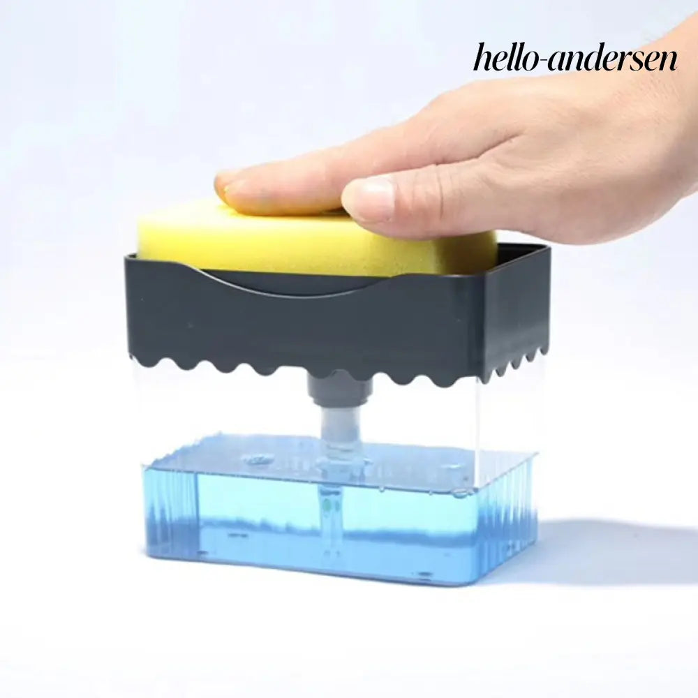 Automatic Dosing Soap Dispenser Sponge Caddy 2-in-1 Push-Type - Cooking Grinder