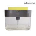 Automatic Dosing Soap Dispenser Sponge Caddy 2-in-1 Push-Type - Dark Grey - Cooking Grinder