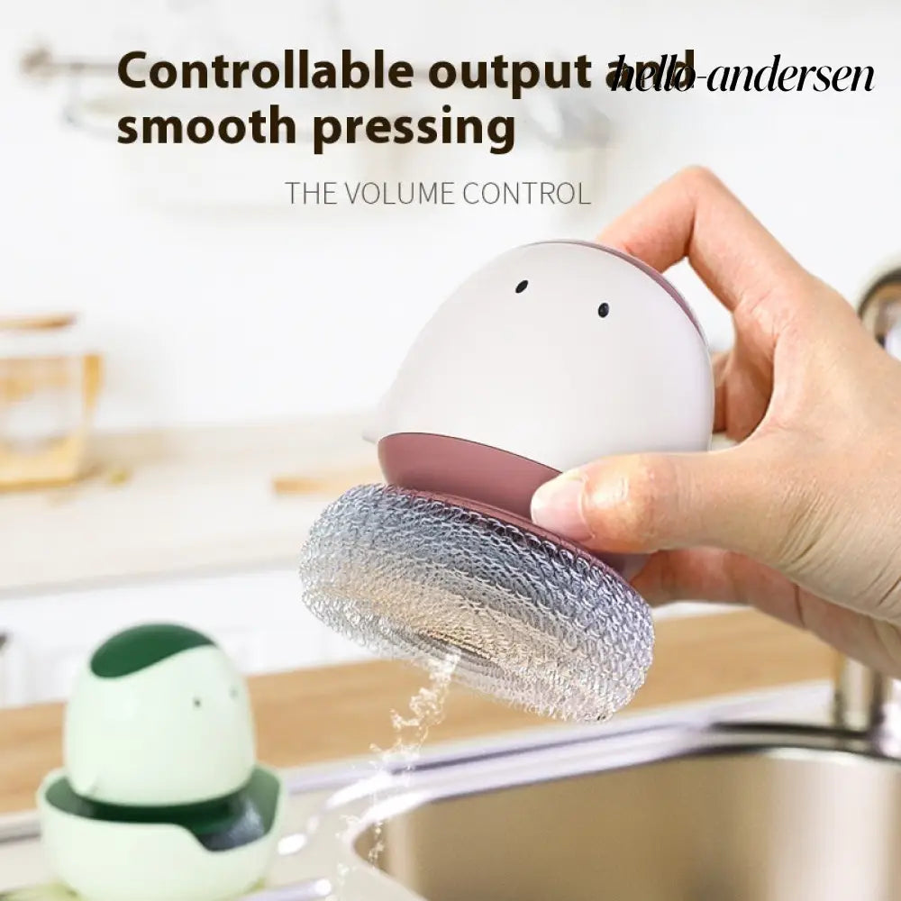 Automatic Liquid Filling Dishwashing Brush Kitchen Dish Brush - Cooking Grinder