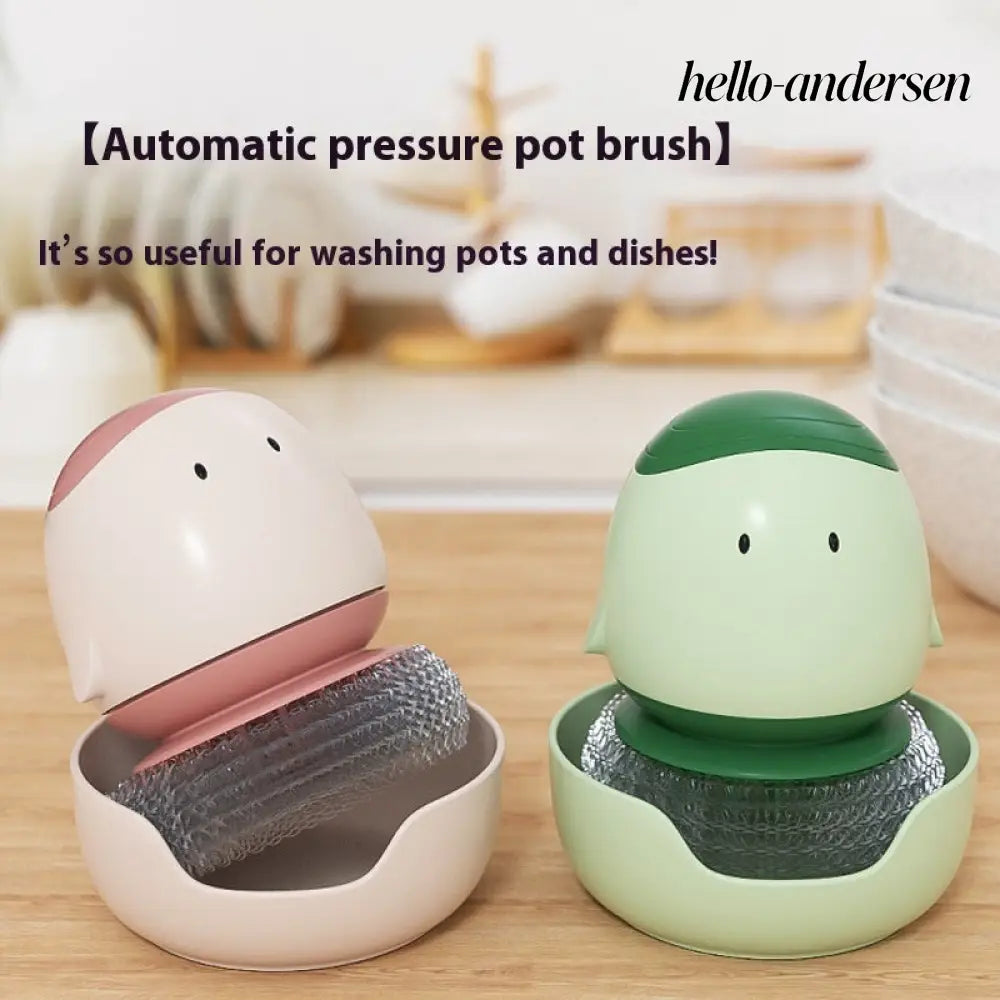 Automatic Liquid Filling Dishwashing Brush Kitchen Dish Brush - Cooking Grinder