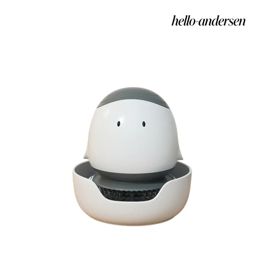 Automatic Liquid Filling Dishwashing Brush Kitchen Dish Brush - Light Gray - Cooking Grinder