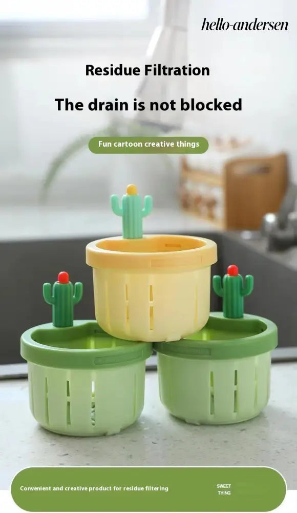 Cactus Sink Drain Strainer Press Automatic Dumping Basket - Electric Kettle