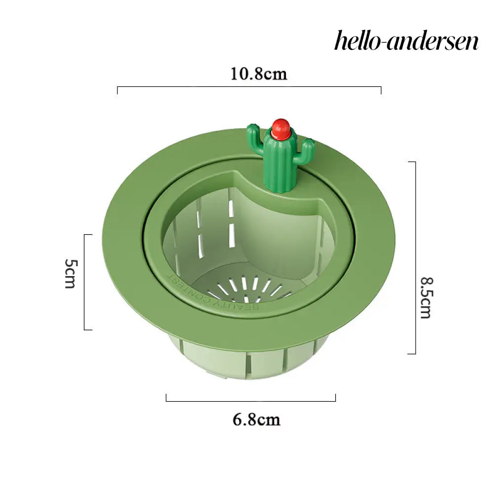 Cactus Sink Drain Strainer Press Automatic Dumping Basket - Green widened gasket - Electric Kettle