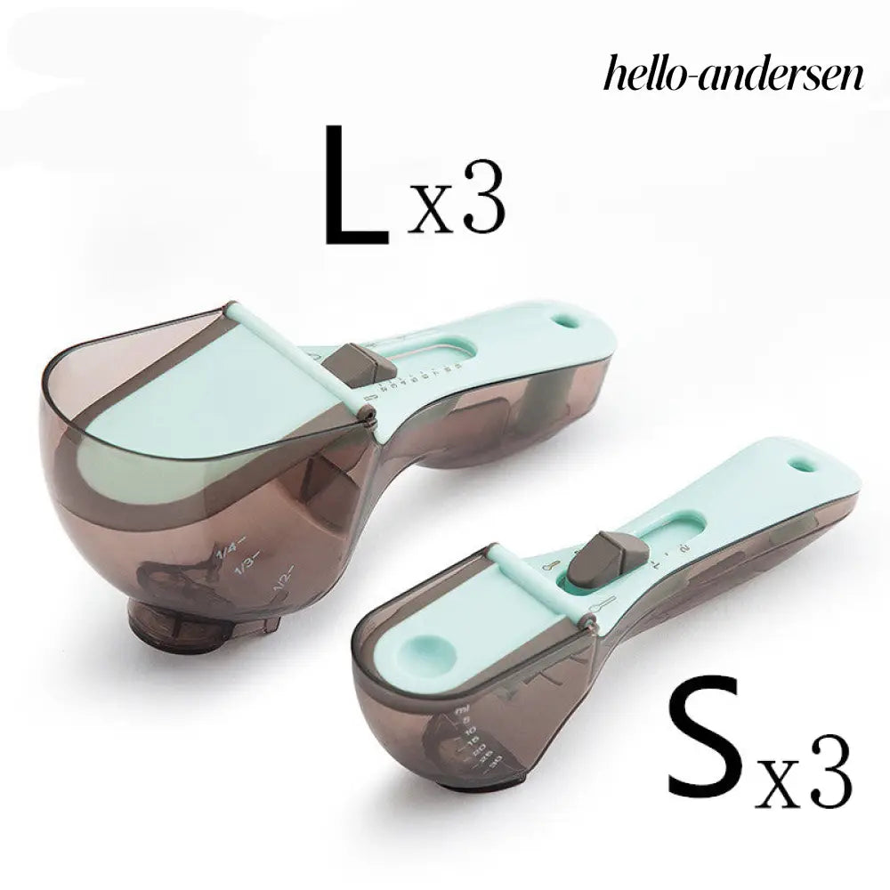 Digital Measuring Spoon & Cup Set - 3S and 3L / Blue - Cooking Grinder