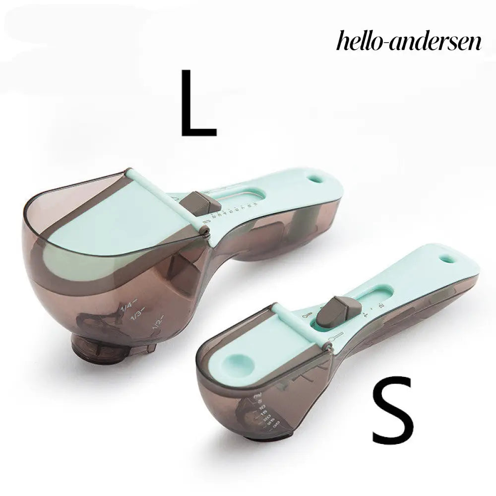 Digital Measuring Spoon & Cup Set - S and L / Blue - Cooking Grinder
