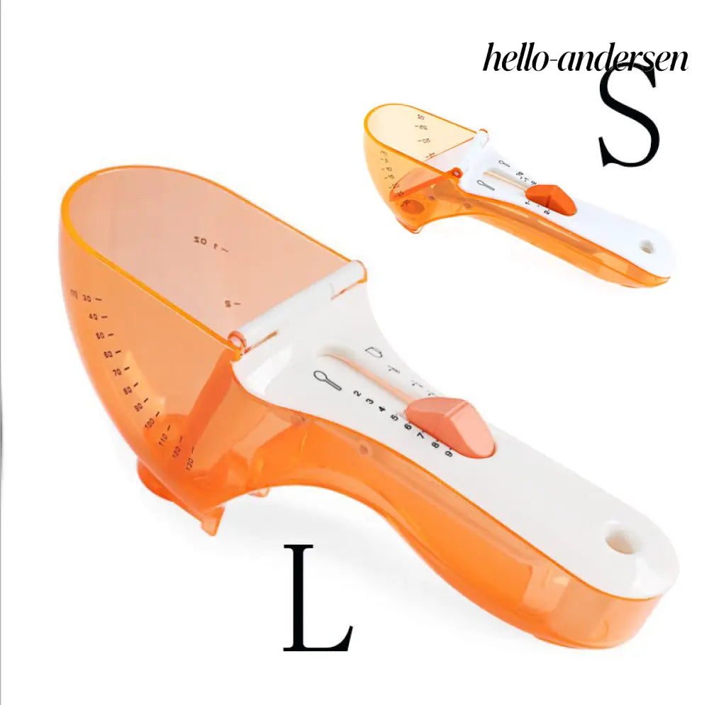 Digital Measuring Spoon & Cup Set - S and L / Orange - Cooking Grinder