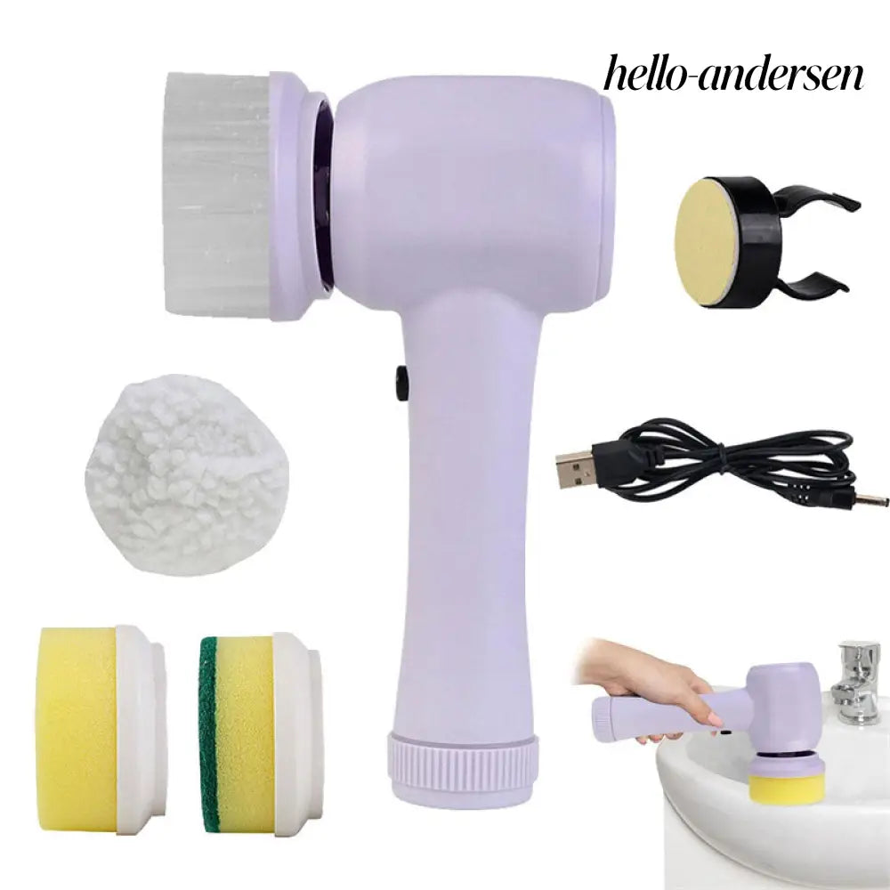 Electric Cleaning Brush 4 In 1 Spinning Scrubber - Kitchen Gadgets