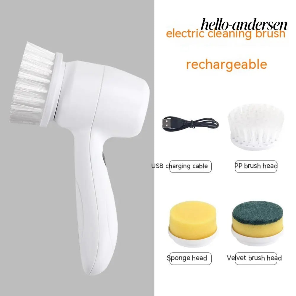 Electric Cleaning Brush 4 In 1 Spinning Scrubber - Kitchen Gadgets