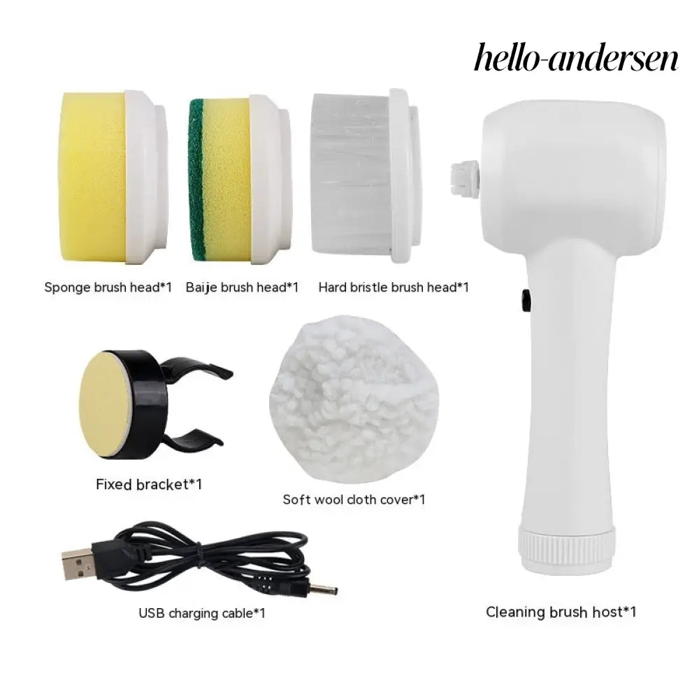 Electric Cleaning Brush 4 In 1 Spinning Scrubber - Kitchen Gadgets