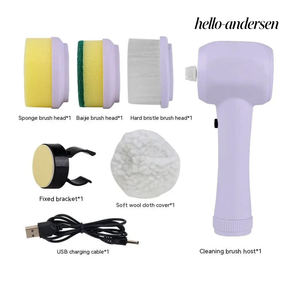 Electric Cleaning Brush 4 In 1 Spinning Scrubber - Kitchen Gadgets