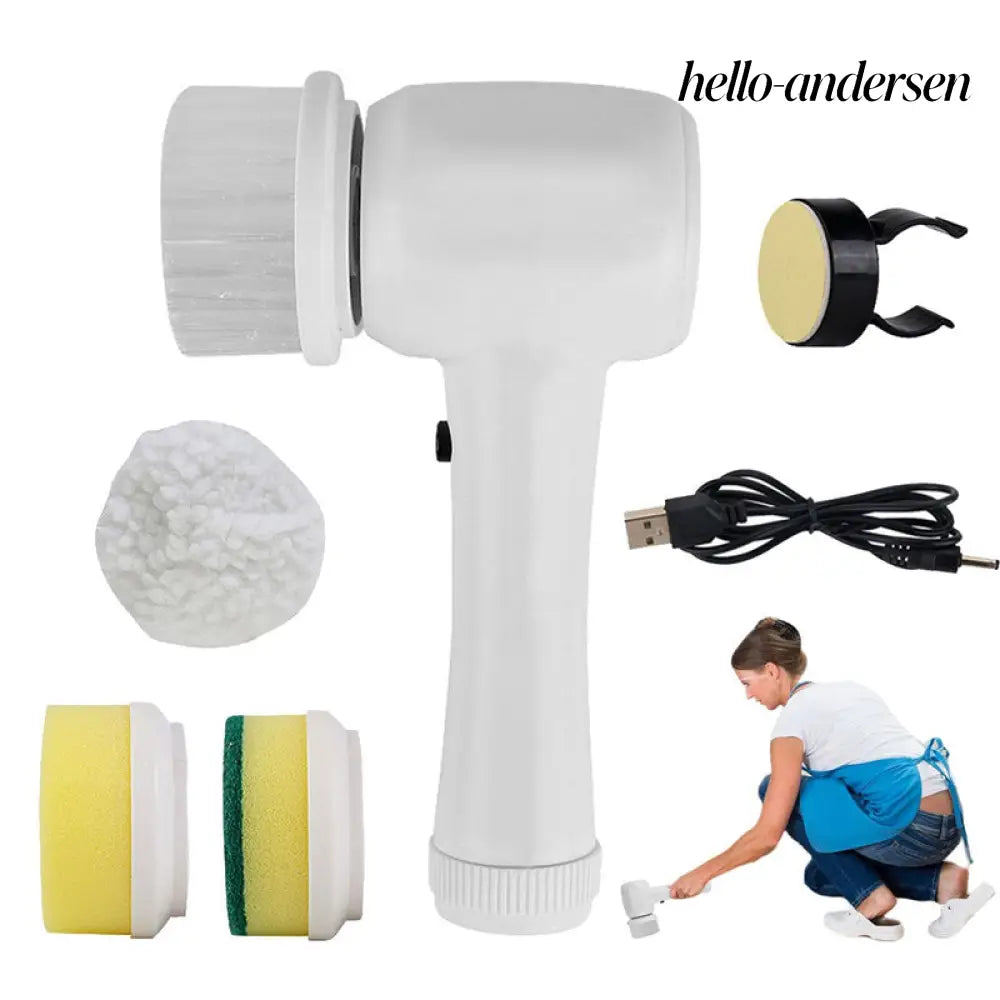 Electric Cleaning Brush 4 In 1 Spinning Scrubber - Kitchen Gadgets