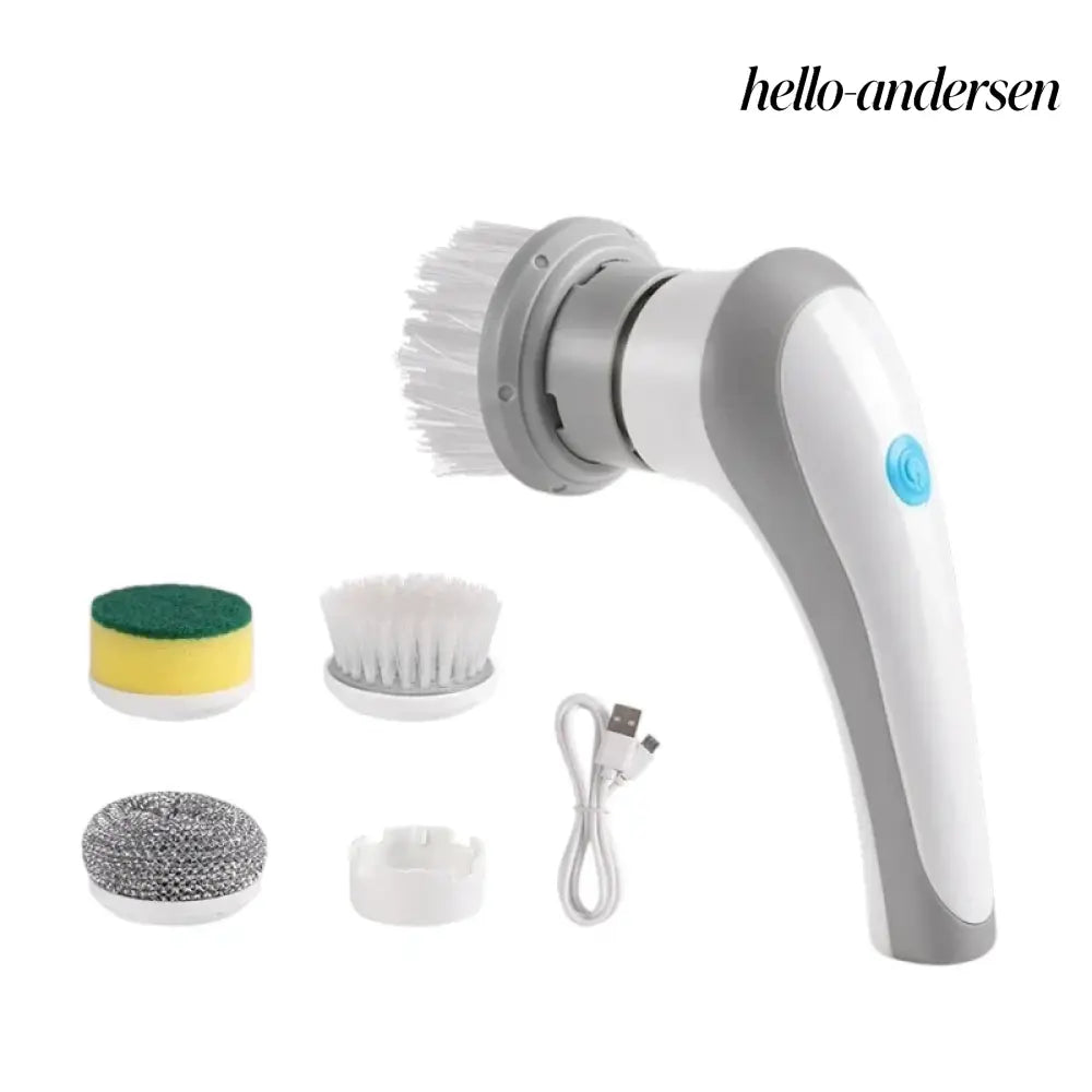 Electric Cleaning Brush 4 In 1 Spinning Scrubber - White - Kitchen Gadgets