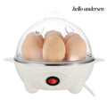 Electric Egg Cooker 7-Capacity | Hard-Boiled with Auto-Off - White - Cooking Grinder