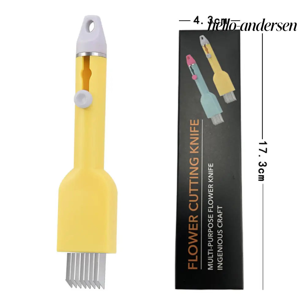 Multi-Vegetable Cutter for Onion & Garlic | Slicer Shredder Tool - Yellow shredded color box - Cooking Grinder