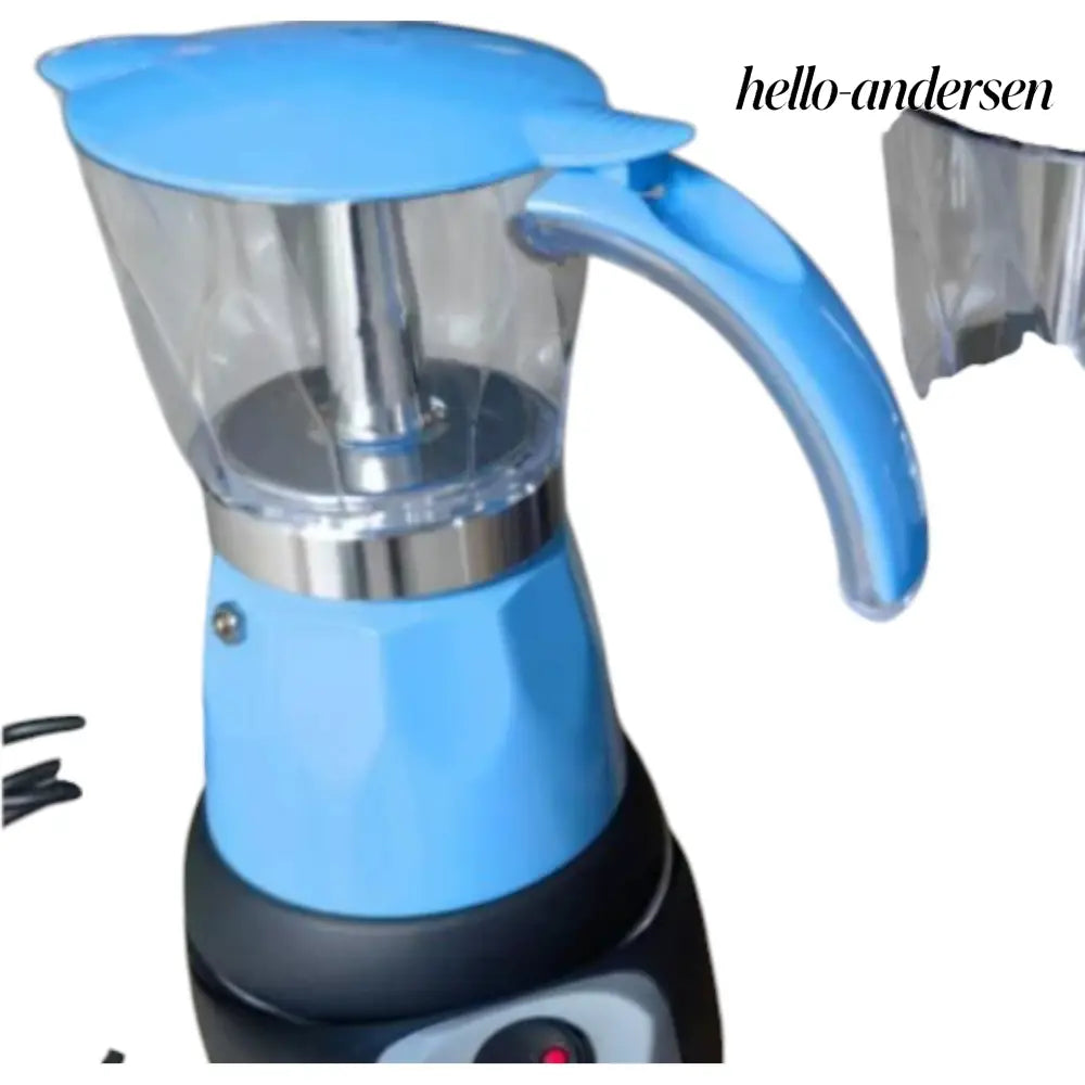 Octagonal Electric Heating Moka Pot Coffee Making - Blue / EU - Cooking Grinder