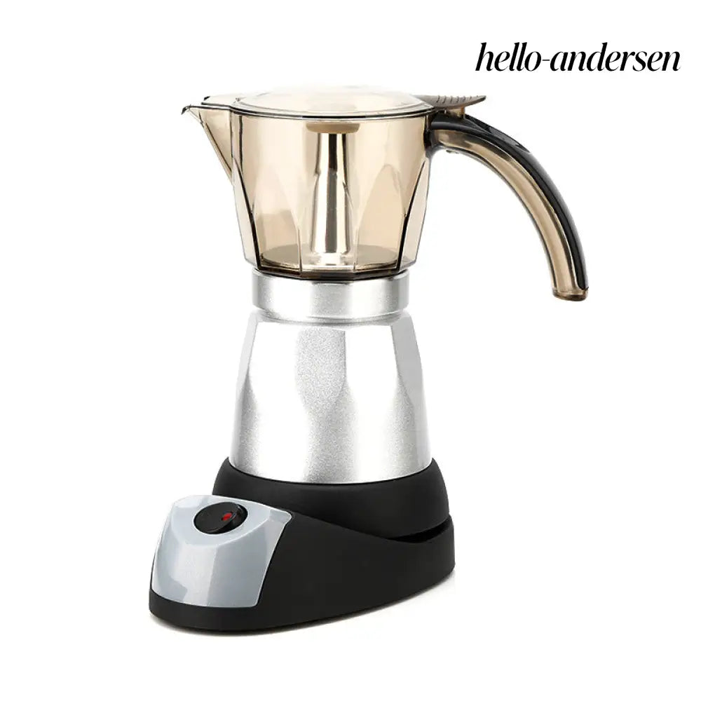 Octagonal Electric Heating Moka Pot Coffee Making - Silver / EU - Cooking Grinder