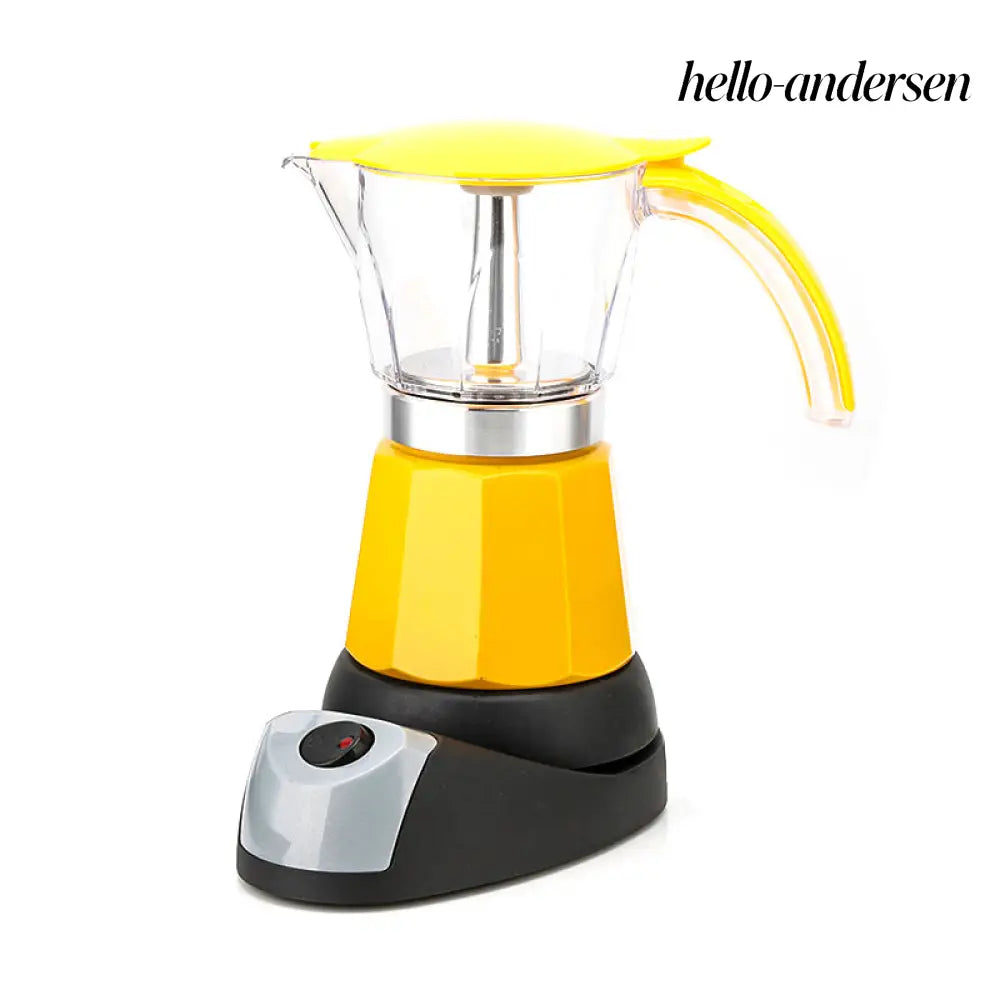 Octagonal Electric Heating Moka Pot Coffee Making - Yellow / EU - Cooking Grinder