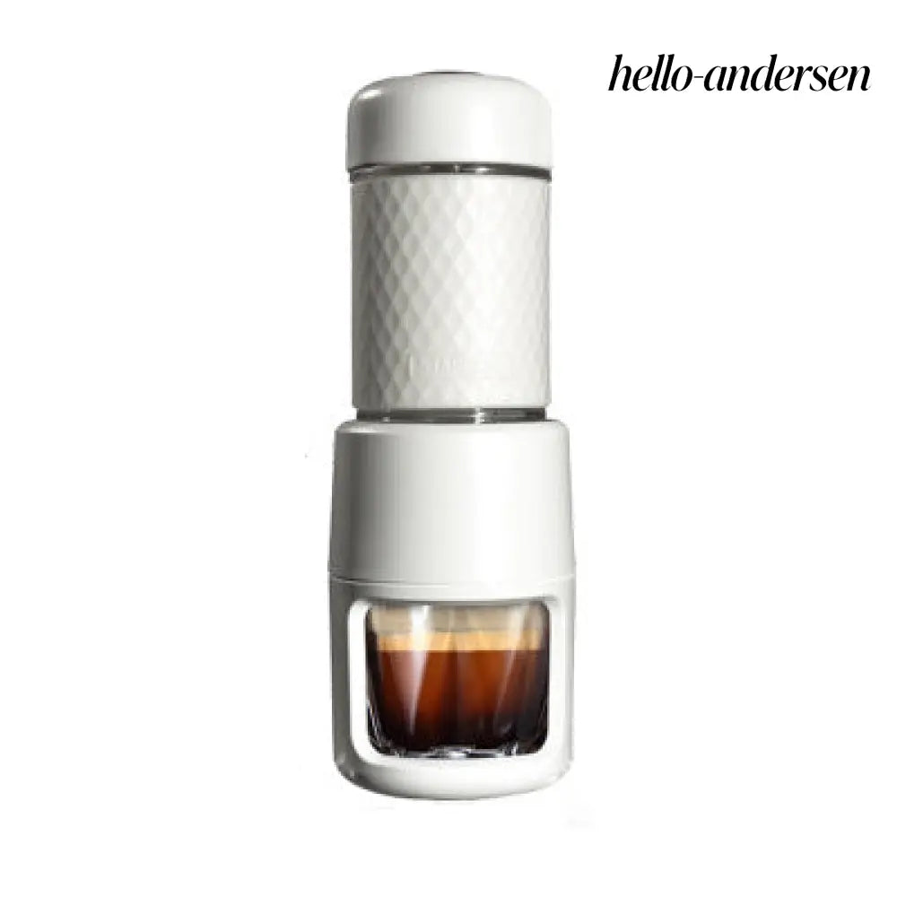 Portable Manual Espresso Coffee Machine - white - Food Processor