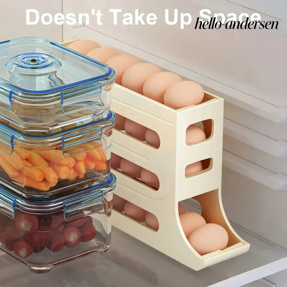 Refrigerator 4-Layer Automatic Egg Roller Sliding Egg - Cooking Grinder