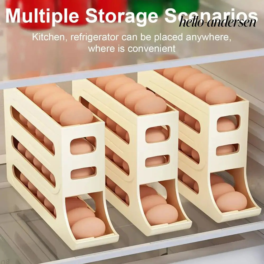 Refrigerator 4-Layer Automatic Egg Roller Sliding Egg - Cooking Grinder