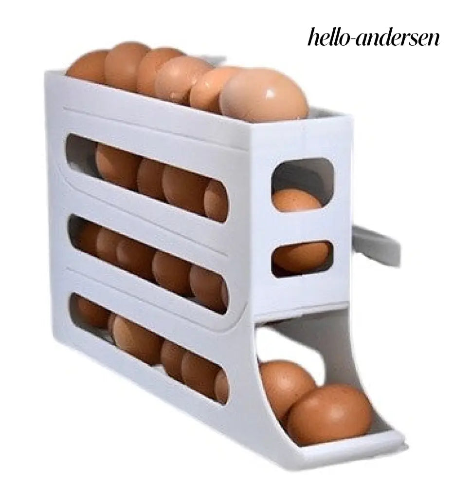 Refrigerator 4-Layer Automatic Egg Roller Sliding Egg - Gray / Without packing / 1PC - Cooking Grinder