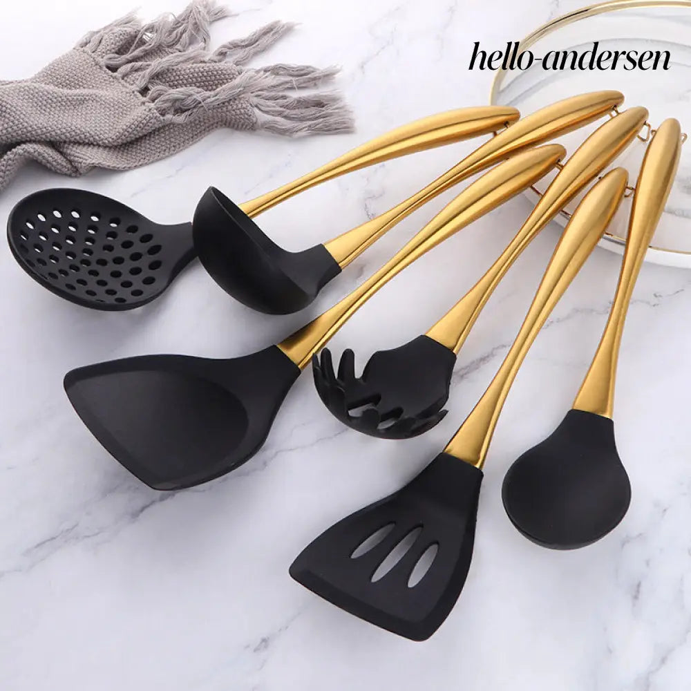 Stainless Steel Kitchenware 7-piece Set With Stand - Cooking Grinder