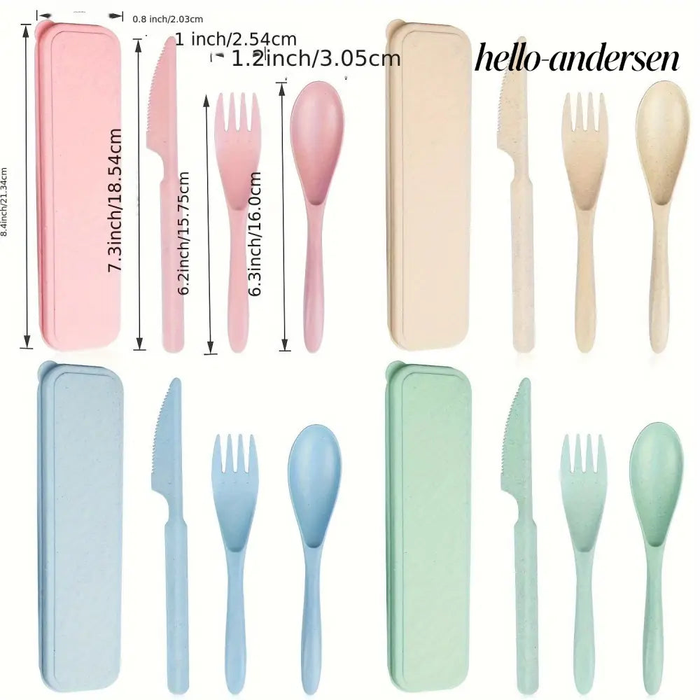 Sustainable Diet 4-Piece Eco-Friendly Cutlery Set - Set - Cooking Grinder